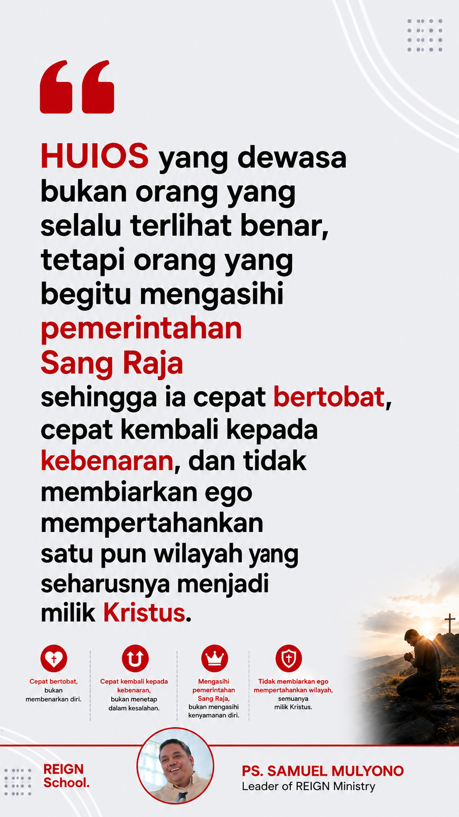 Cepat Bertobat adalah Tanda Kedewasaan